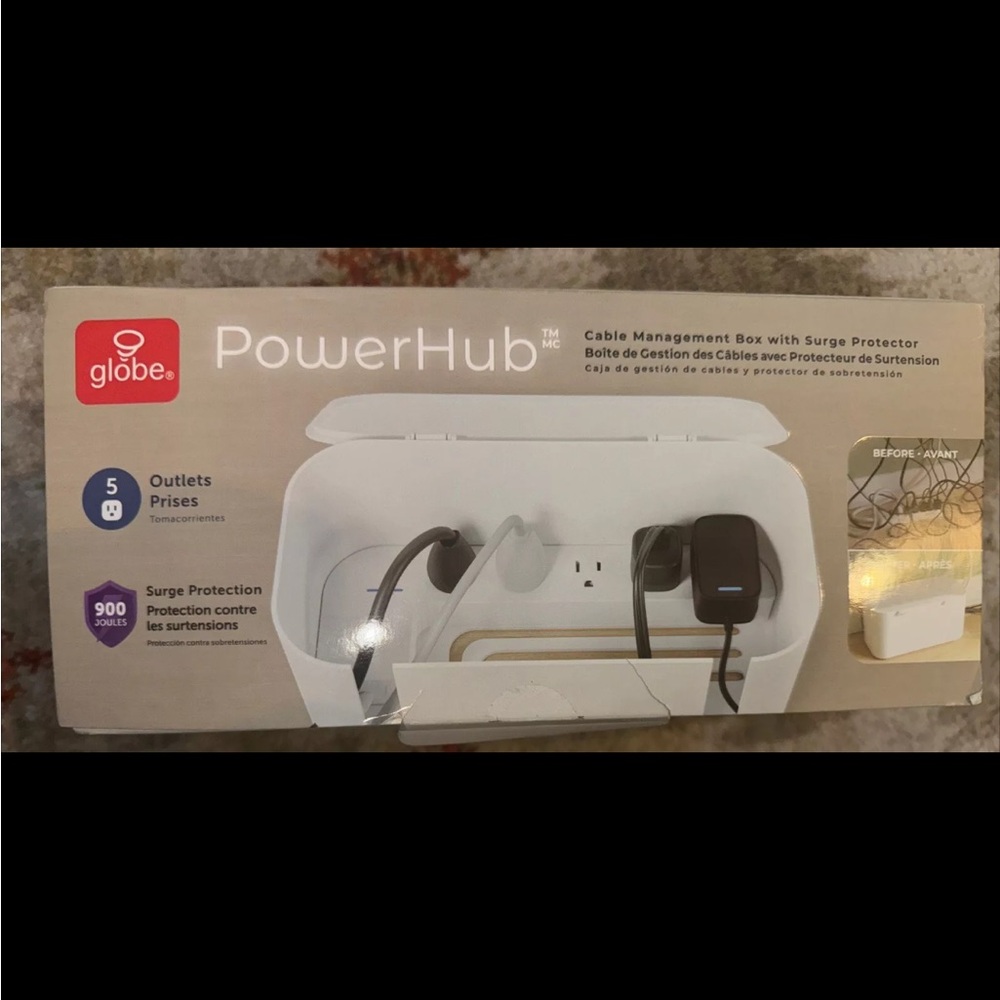 Globe Cable Management Box, Organizer Large